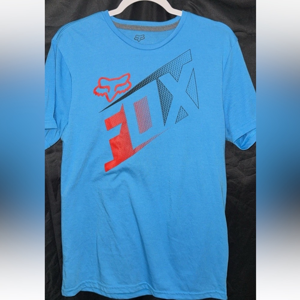 Fox Blue and Red Short Sleeve Tee